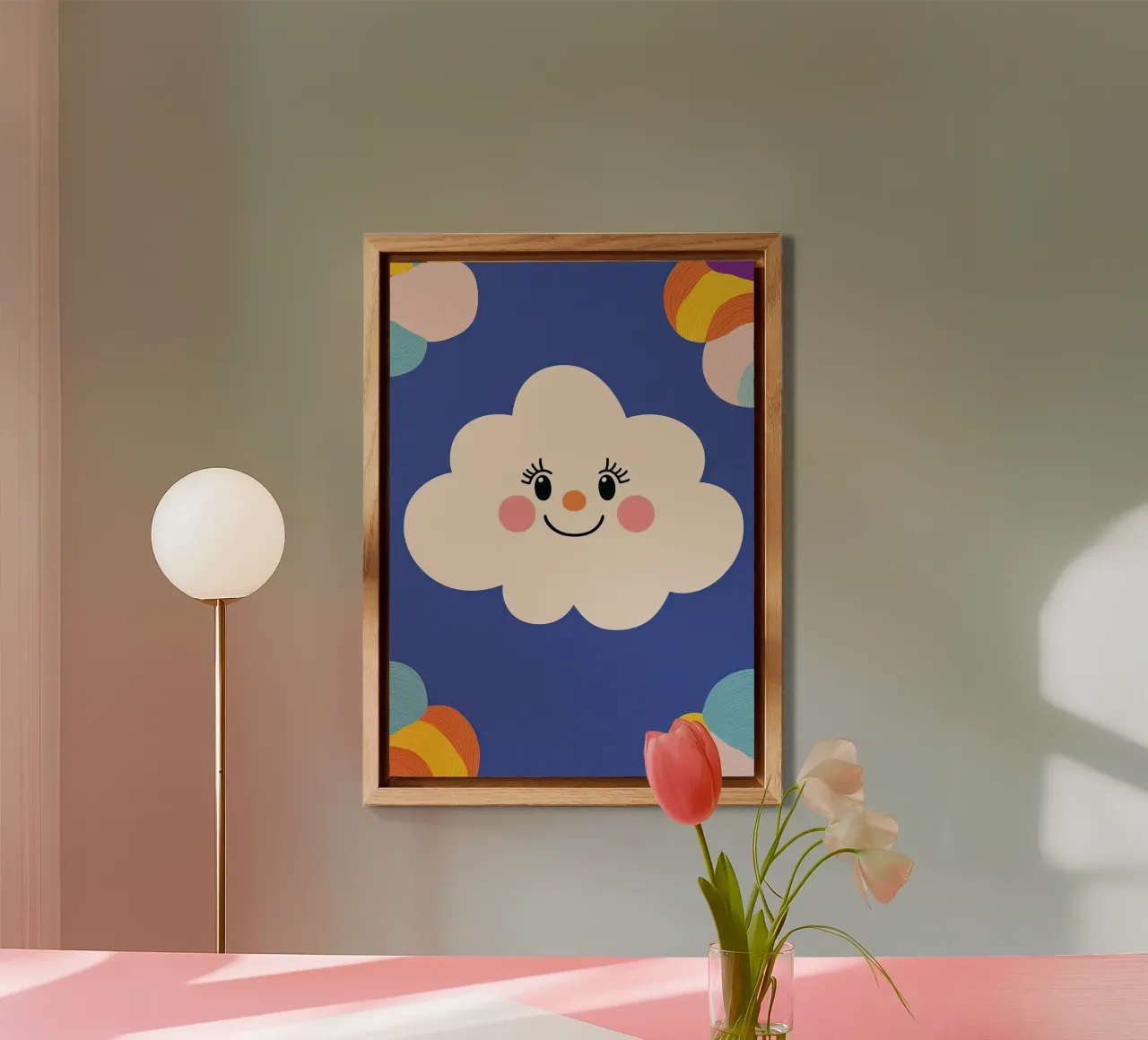 Cloud smiling forex plate by Little Art Lab
