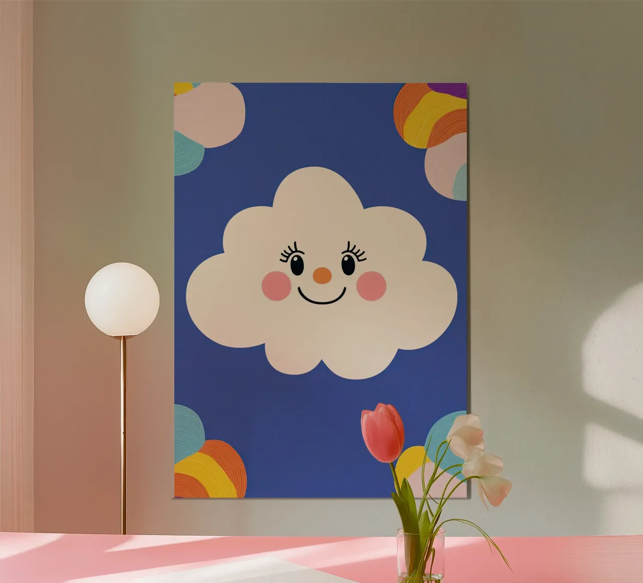 Cloud smiling forex plate by Little Art Lab
