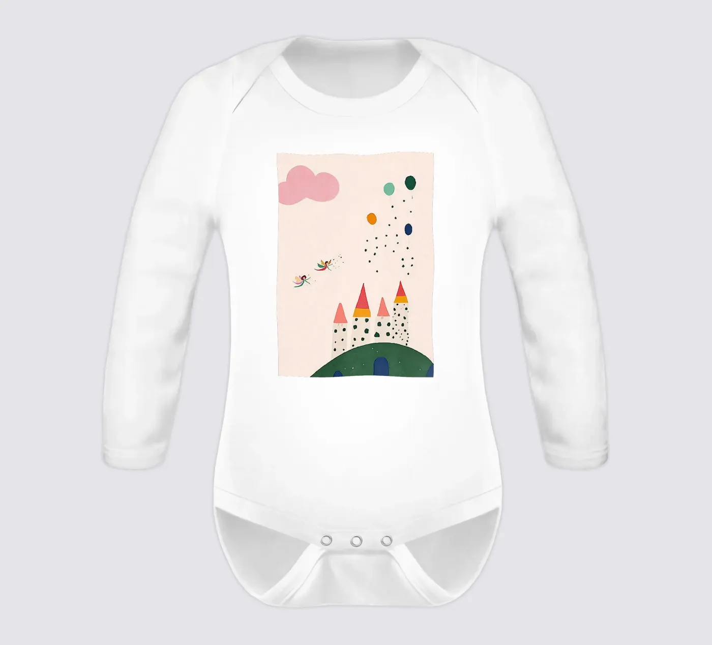 Fairytale print body neonato maniche lunghe da Little Art Lab
