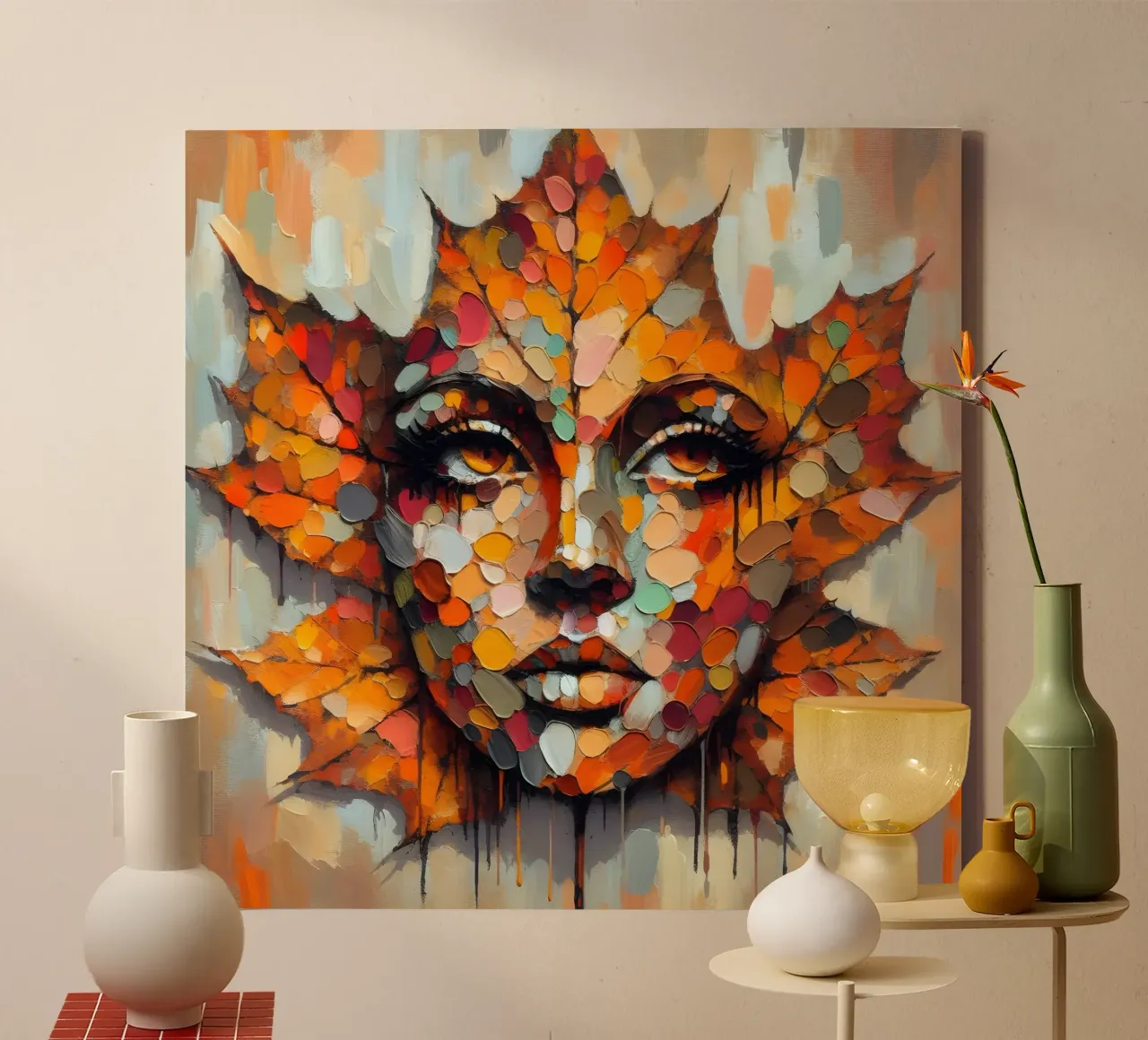 AUTUNNO AUTUNNO tela con Cornice a cassetta da ARTOMATIC