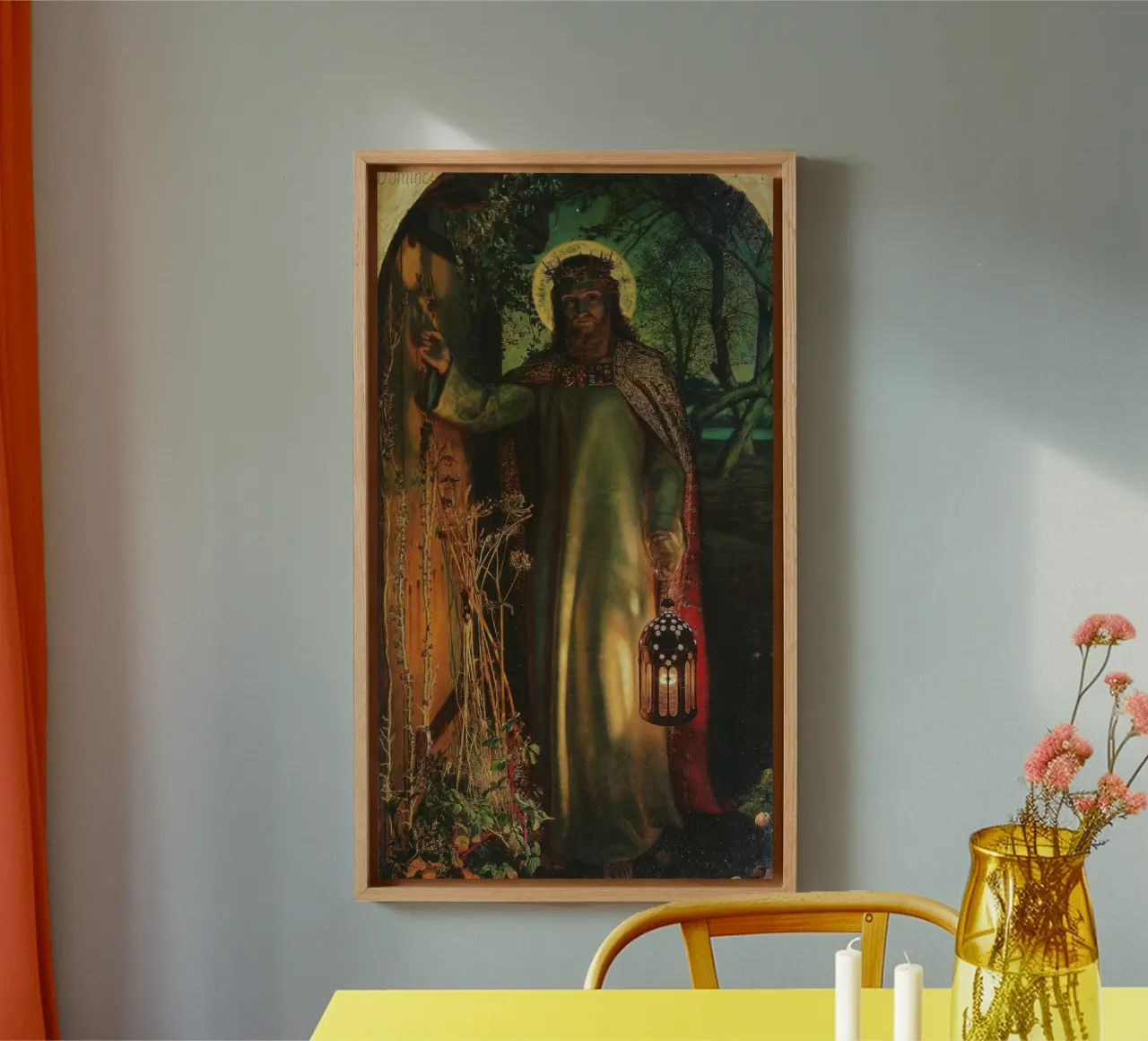 William Holman Hunt - The Light of the World canvas with Floater frame by William Store