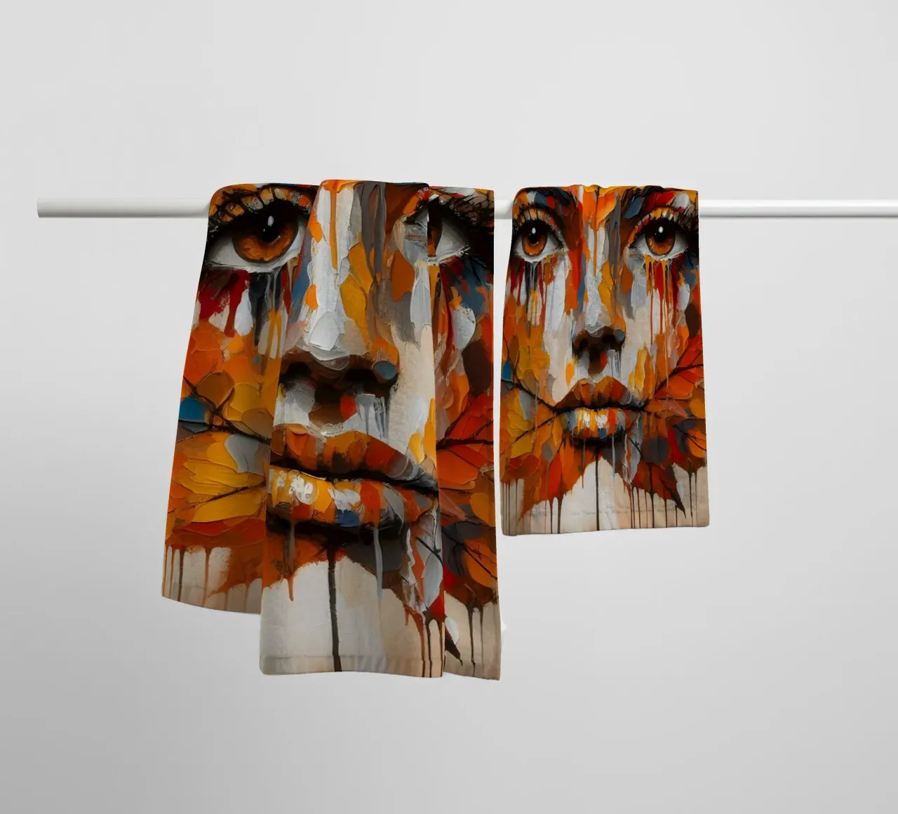 DONNA CALMA RITRATTO DI FLORA asciugamano da bagno da ARTOMATIC