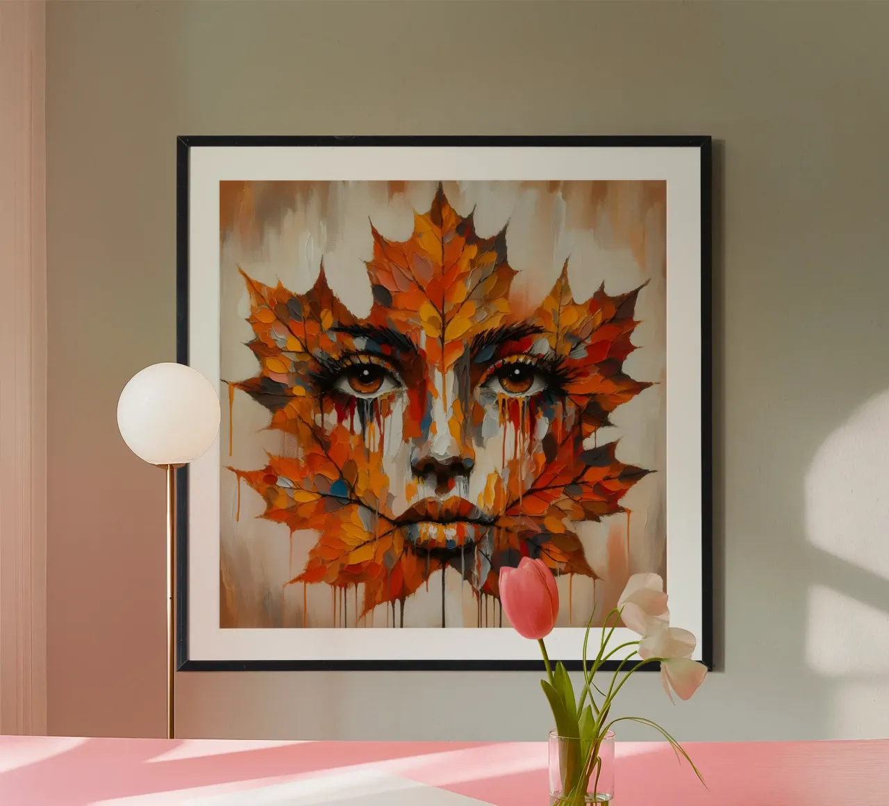 DONNA CALMA RITRATTO DI FLORA carta hahnemühle da ARTOMATIC