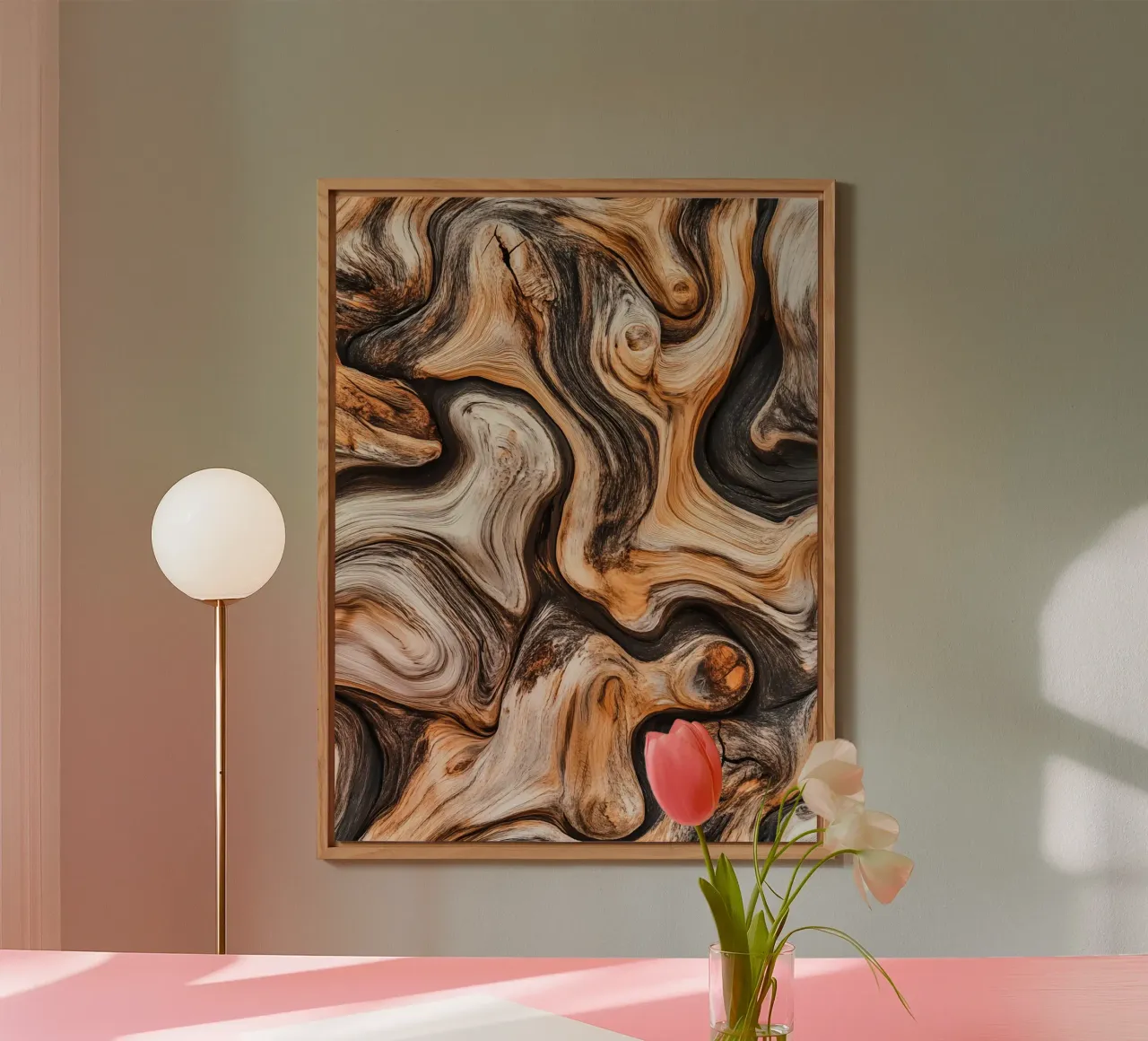 Design in legno d'ulivo | Un richiamo per gli occhi con profondità e carattere alluminio dibond da Autofocus