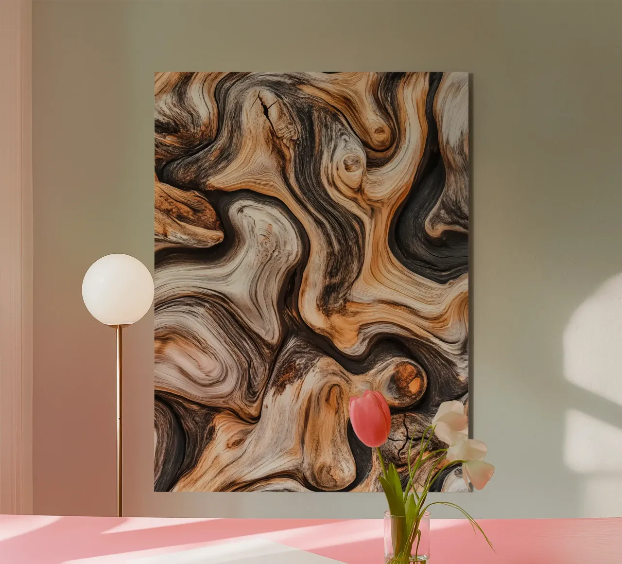 Design in legno d'ulivo | Un richiamo per gli occhi con profondità e carattere alluminio dibond da Autofocus