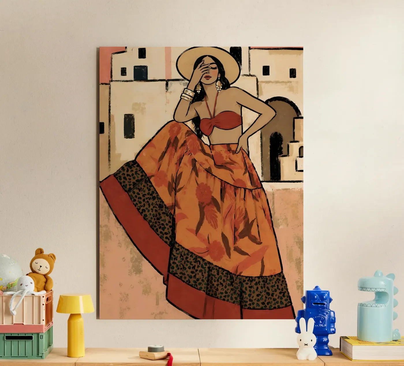 Una donna in vacanza estiva alluminio dibond da ARTOMATIC