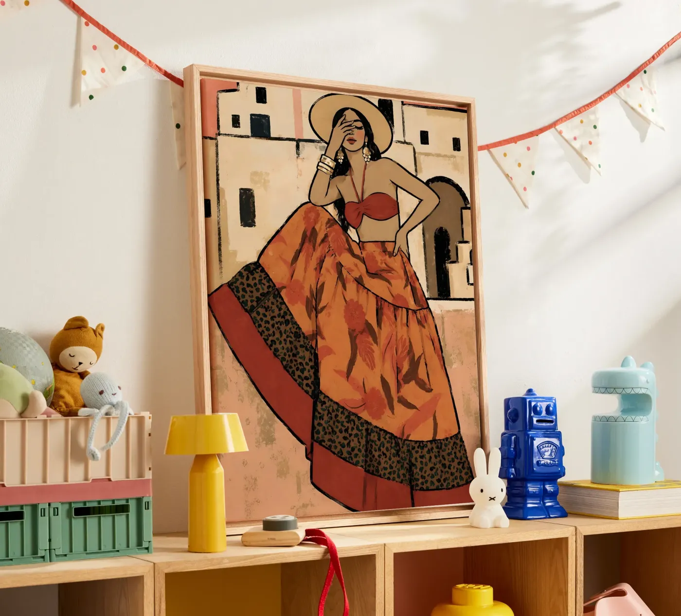 FRAU IM SOMMERURLAUB Leinwand von ARTOMATIC