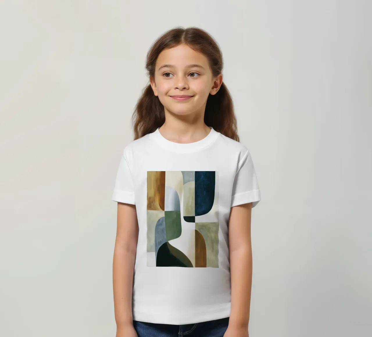 Composizione astratta t-shirt bambini da Rustic Grace Studio 02