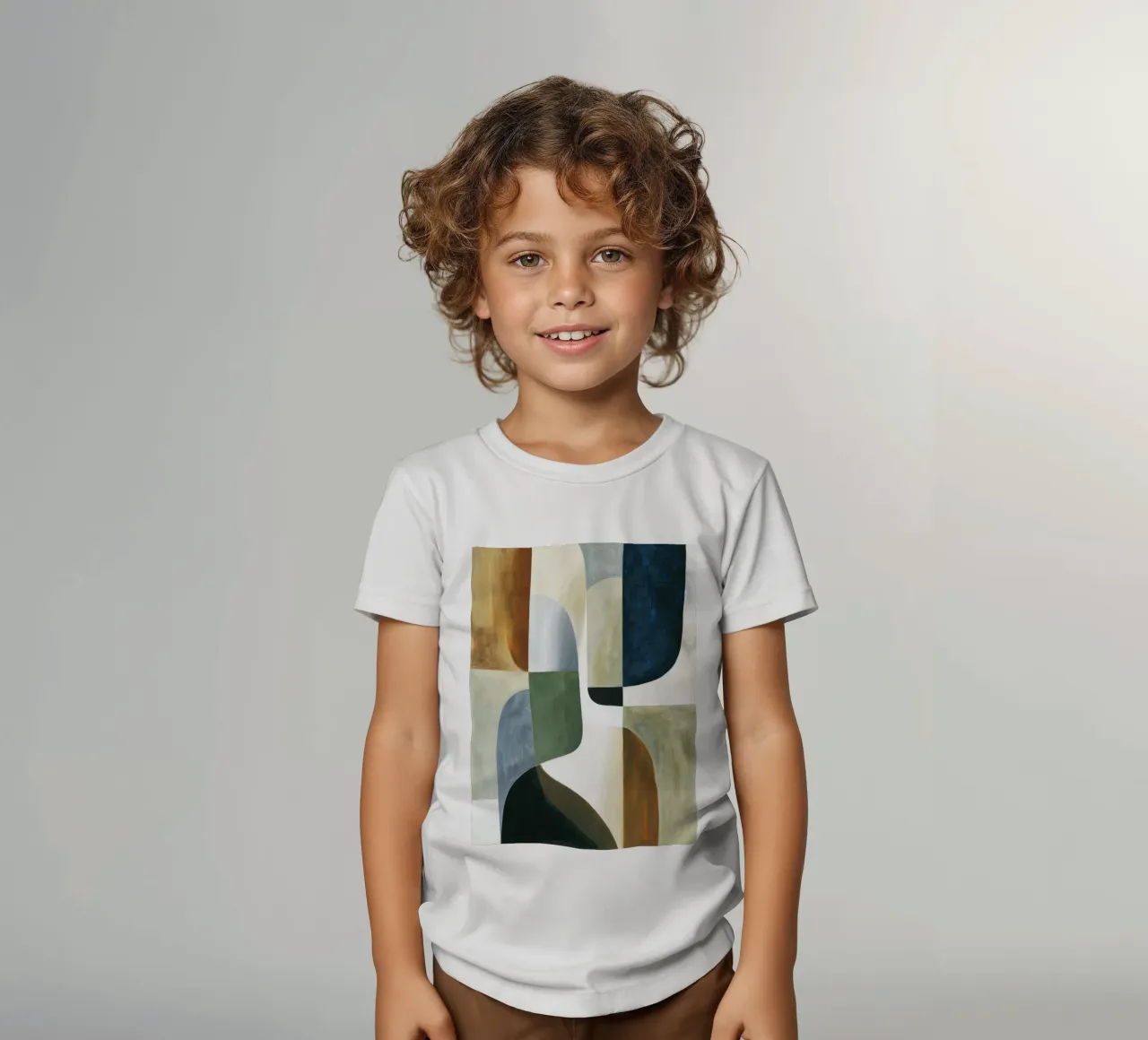Composizione astratta t-shirt bambini da Rustic Grace Studio 02