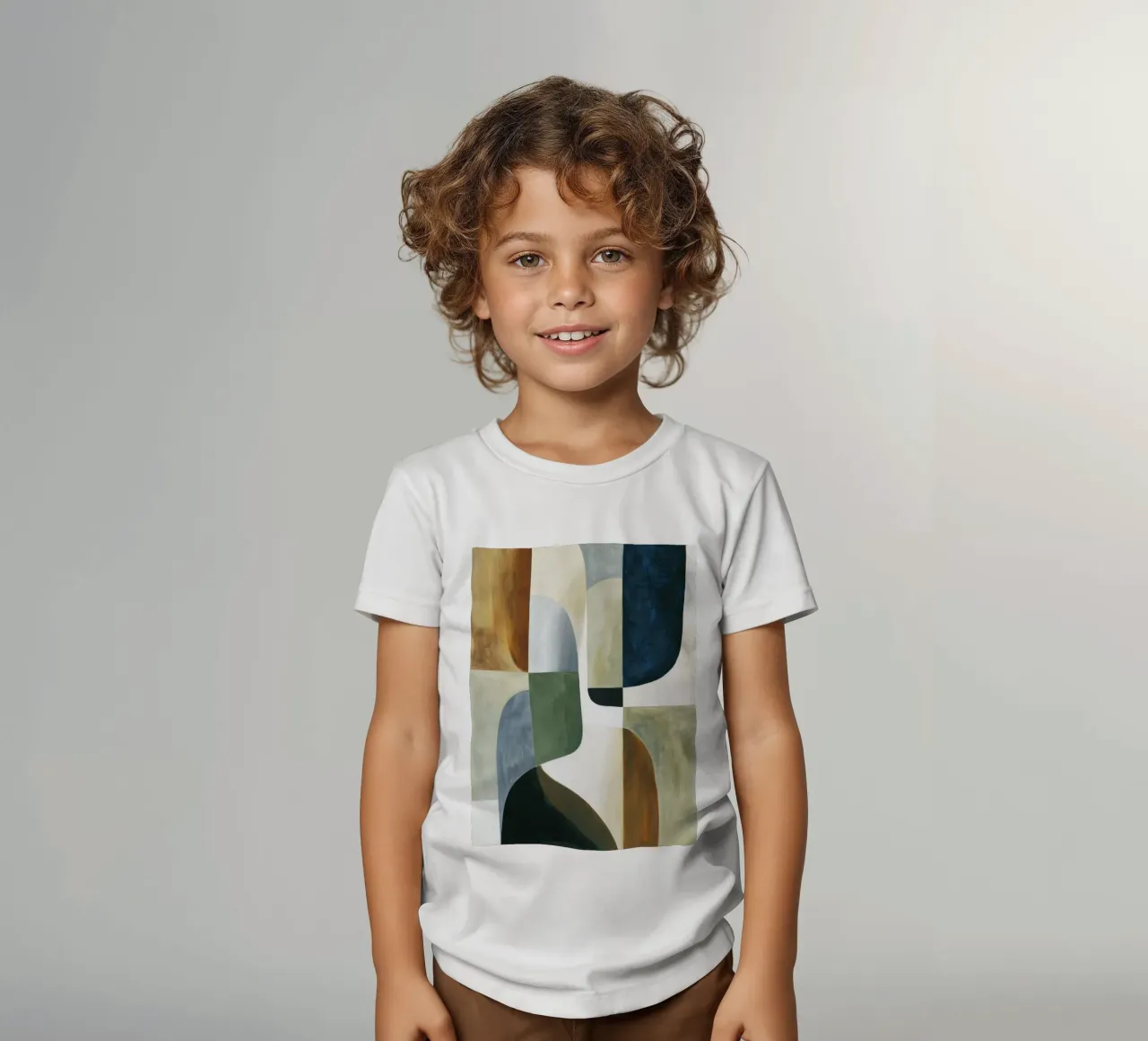 Composizione astratta t-shirt bambini da Rustic Grace Studio 02