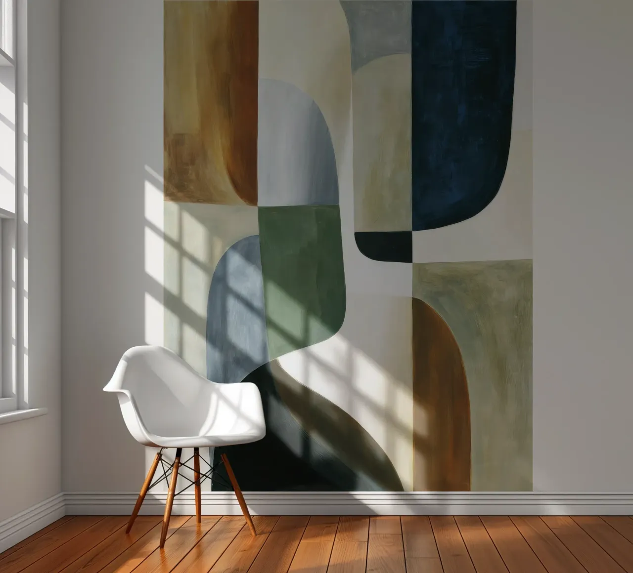 Abstracte compositie fotobehang van Rustic Grace Studio 02