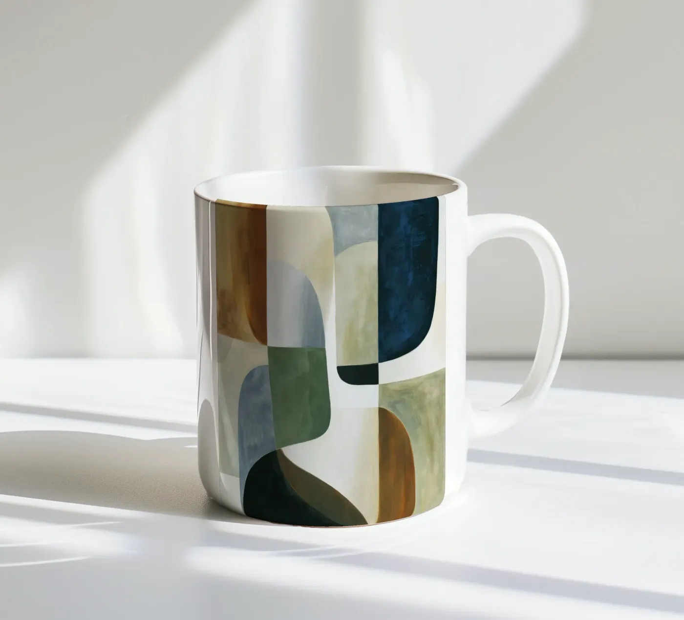 Abstract Composition ceramic mug by Rustic Grace Studio 02