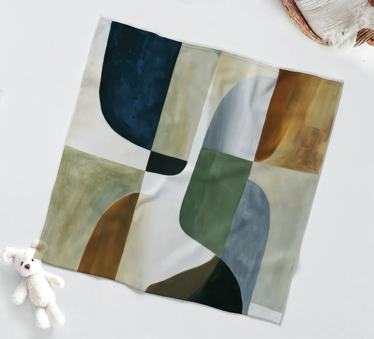 Abstrakte Komposition Fleecedecke von Rustic Grace Studio 02