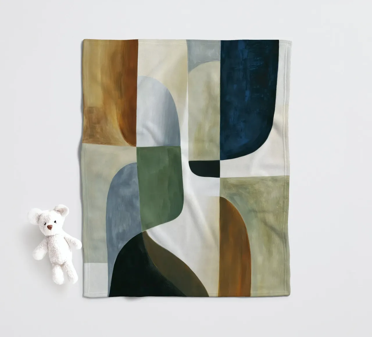 Abstrakte Komposition Fleecedecke von Rustic Grace Studio 02