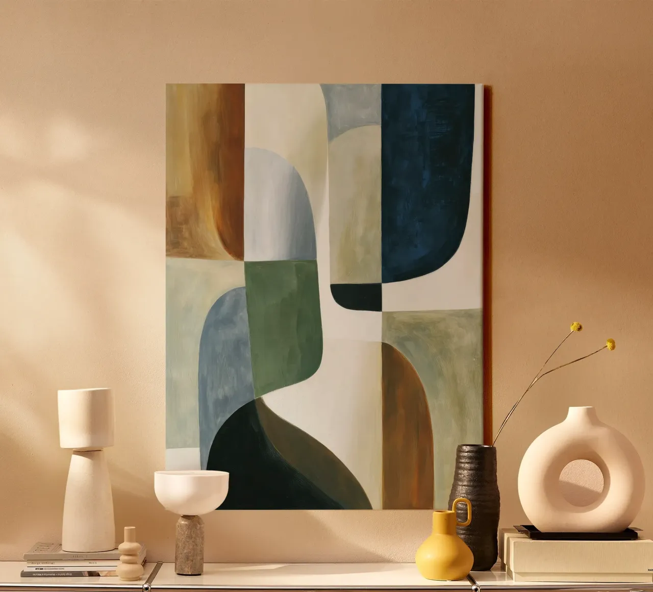 Composizione astratta tela da Rustic Grace Studio 02