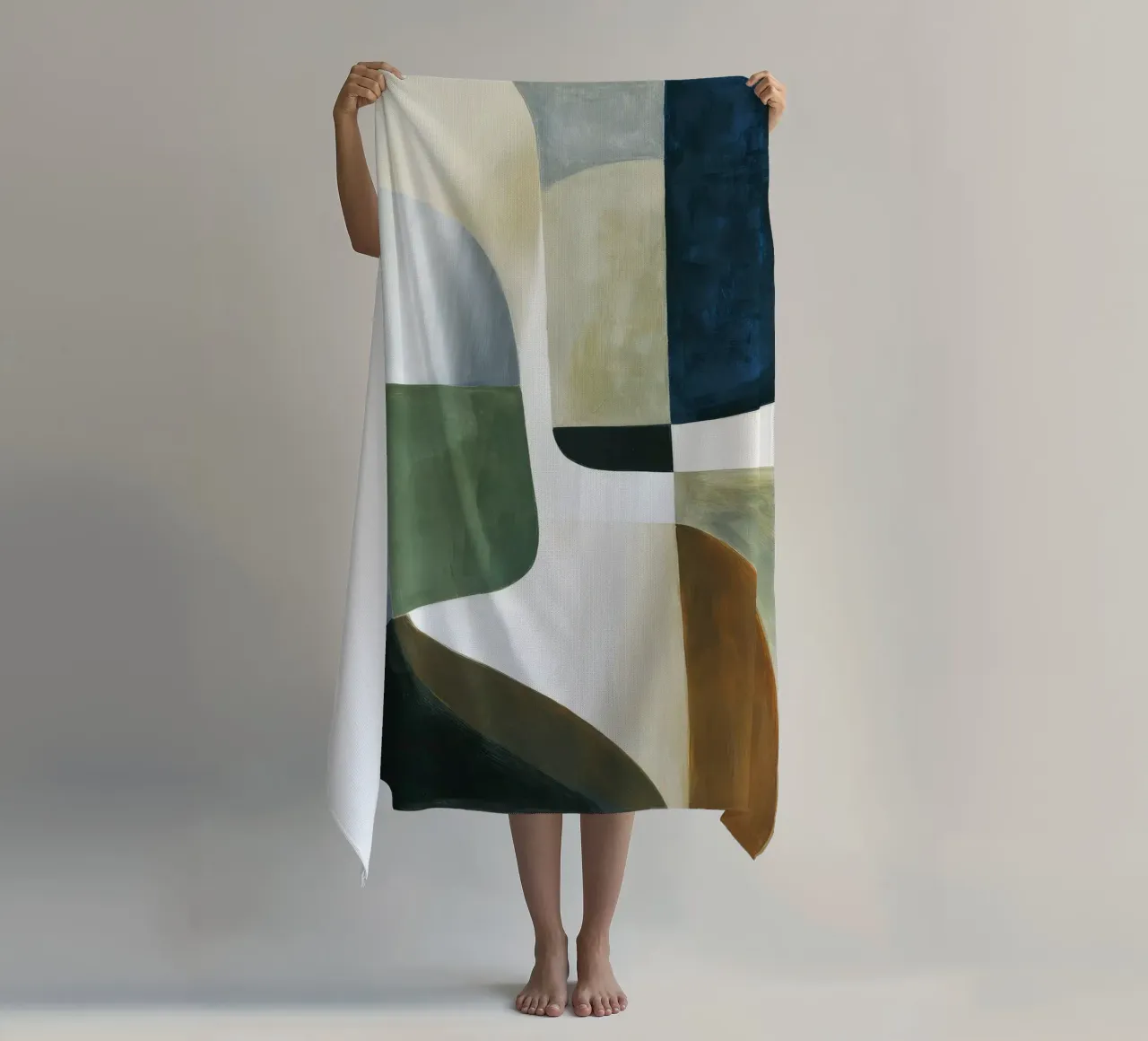 Composizione astratta telo mare da Rustic Grace Studio 02