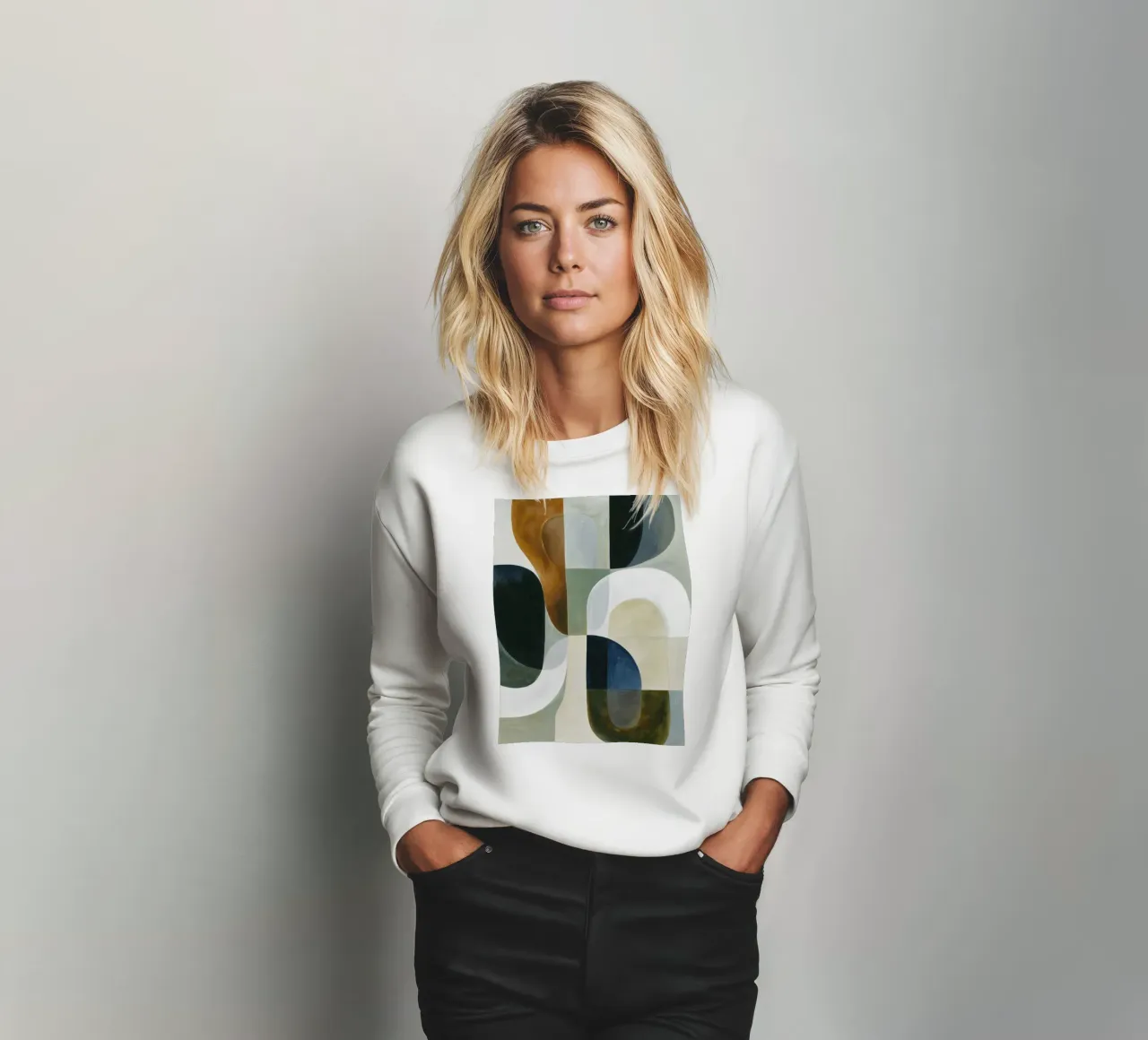 Composizione astratta felpa da Rustic Grace Studio 02