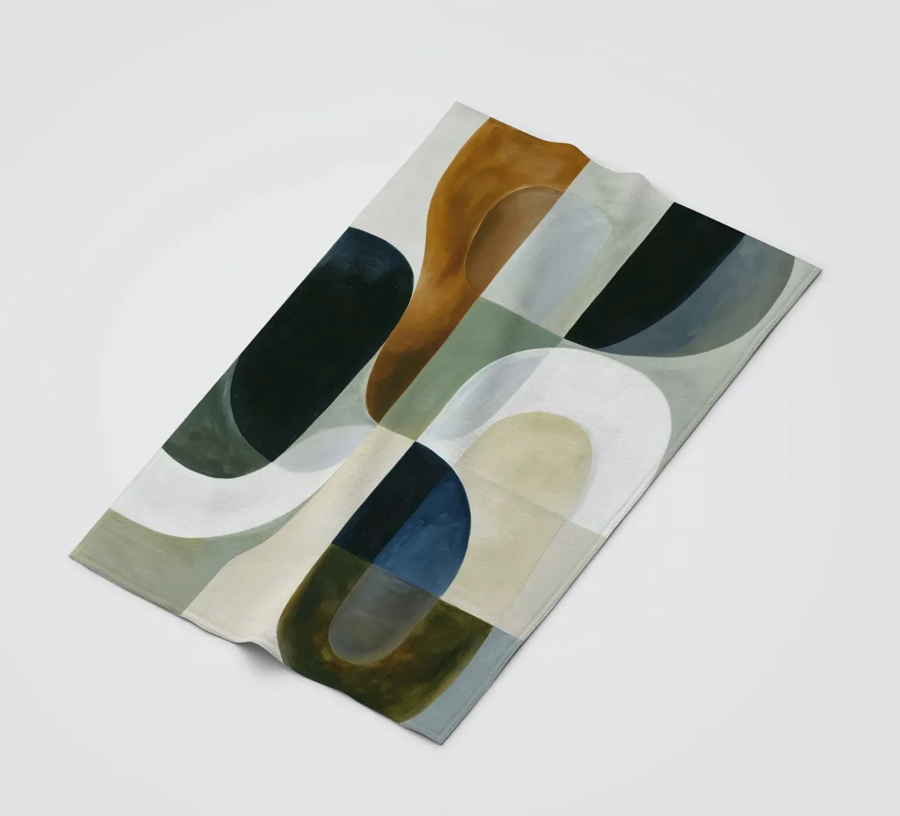 Abstrakte Komposition Fleecedecke von Rustic Grace Studio 02