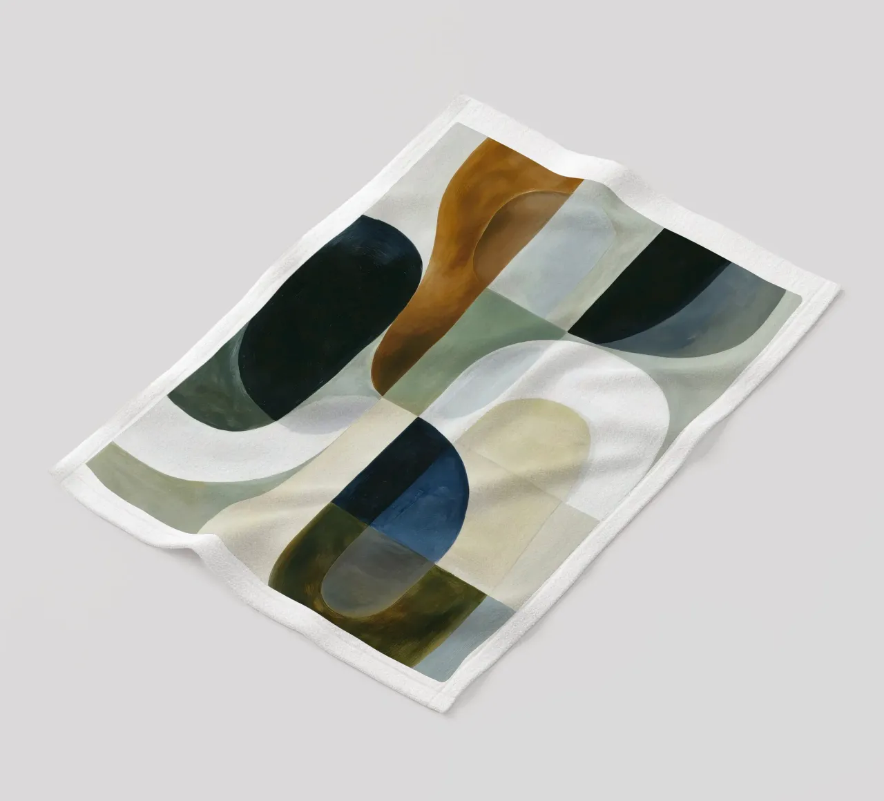 Abstrakte Komposition Fleecedecke von Rustic Grace Studio 02