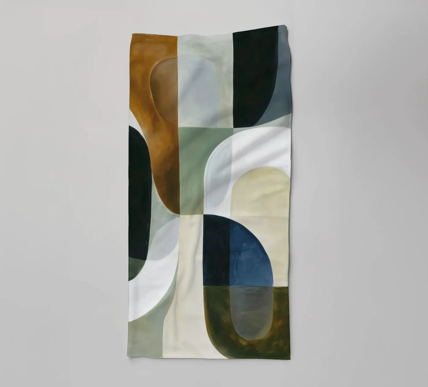 Abstracte compositie badhanddoek van Rustic Grace Studio 02