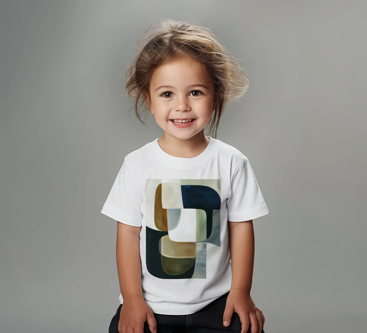 Composizione astratta t-shirt bambini da Rustic Grace Studio 02