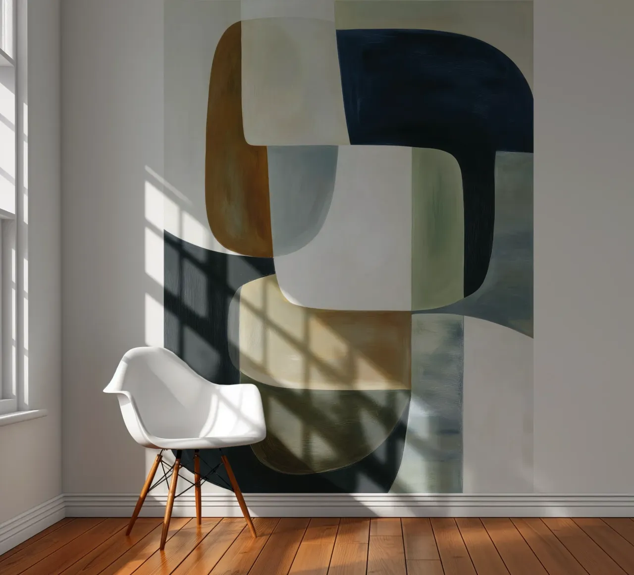 Abstracte compositie fotobehang van Rustic Grace Studio 02