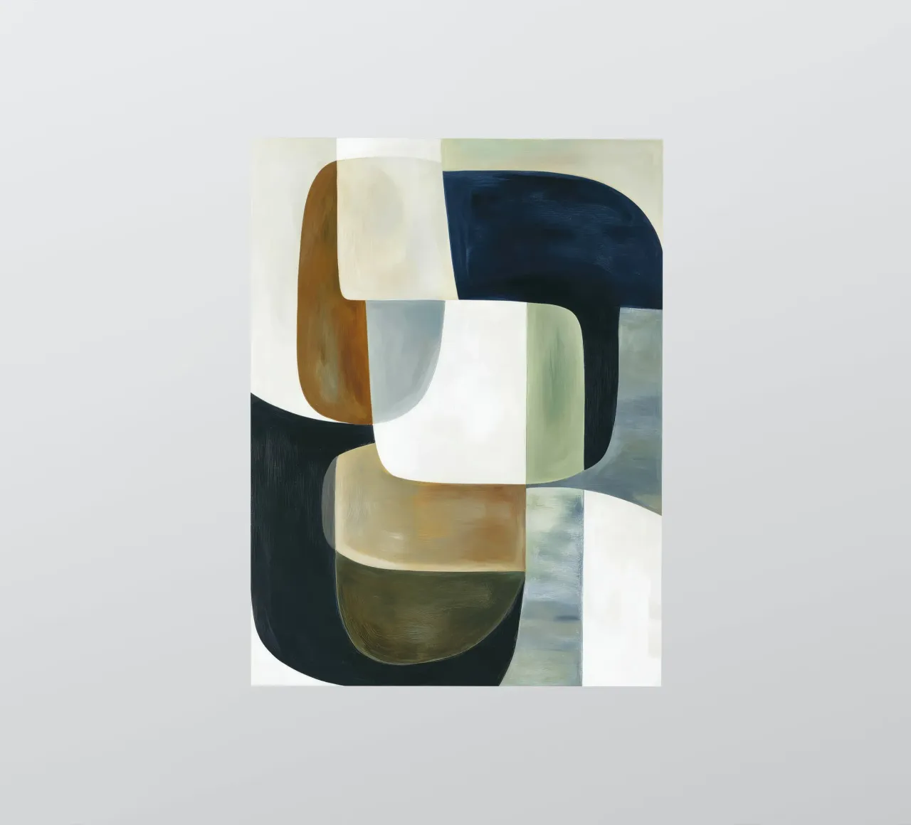 Abstracte compositie sticker van Rustic Grace Studio 02