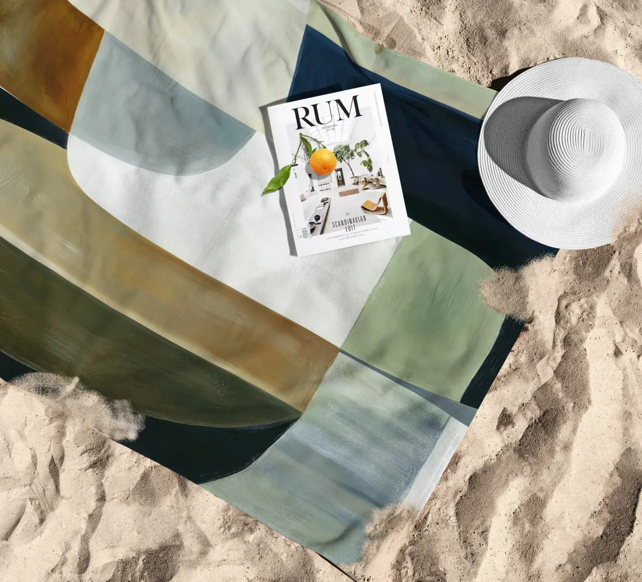 Abstract Composition Strandtuch von Rustic Grace Studio 02