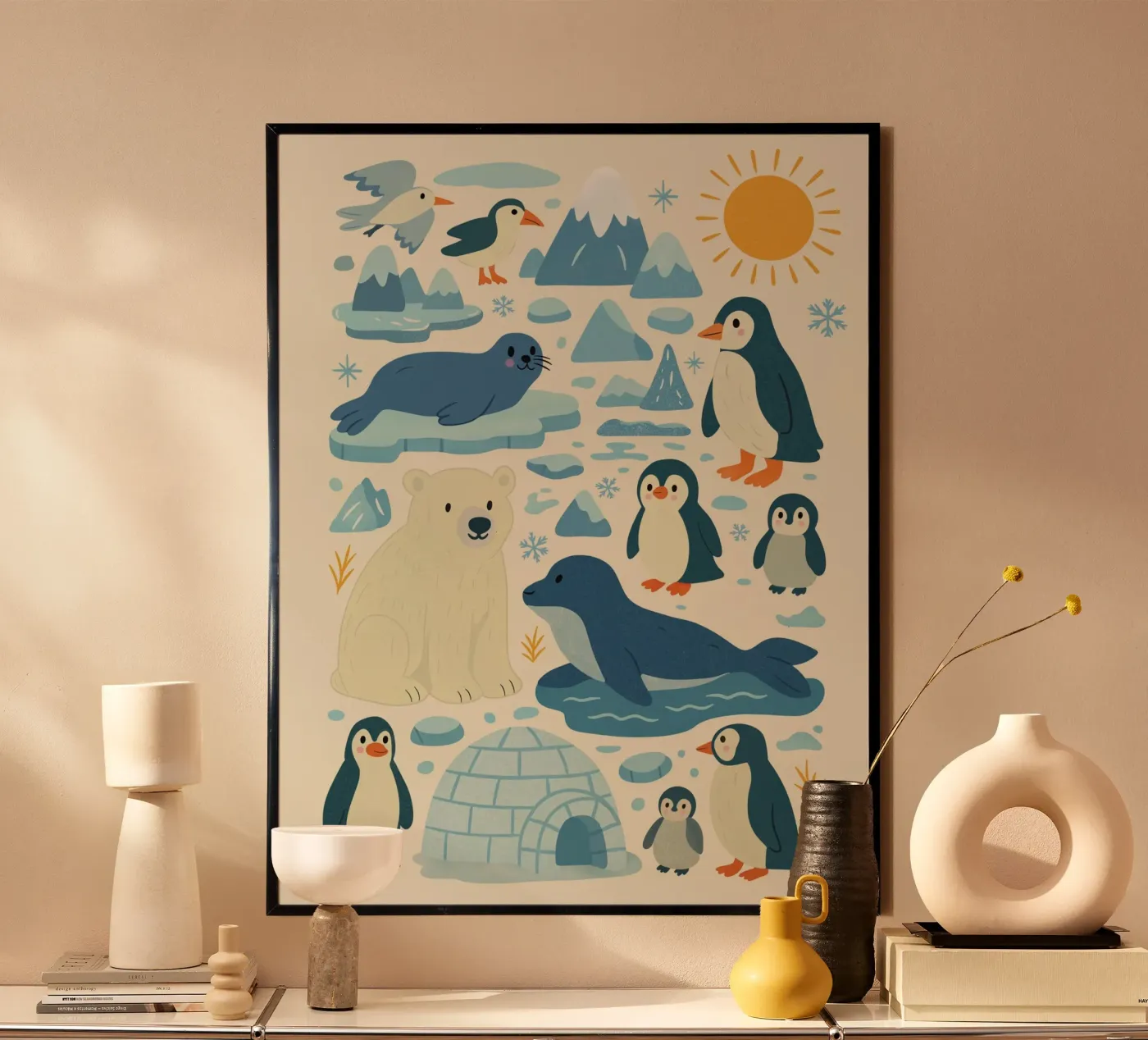Het pakijs poster van kokoprint