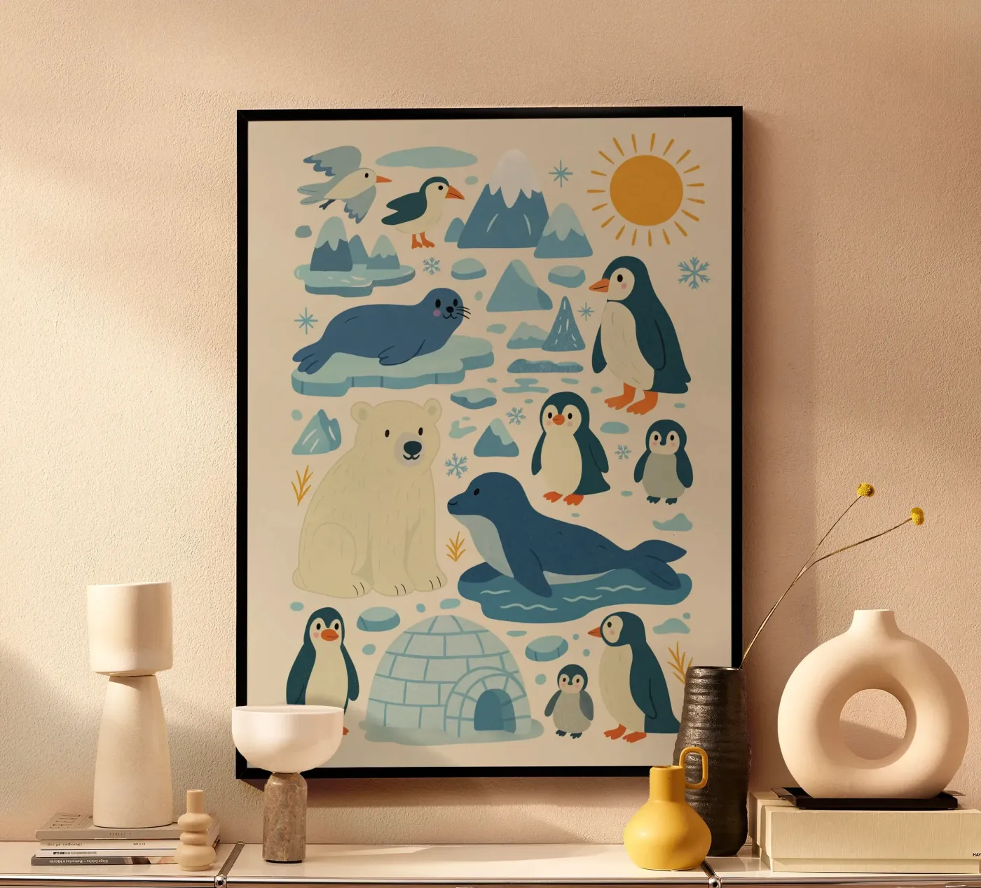 Het pakijs poster van kokoprint