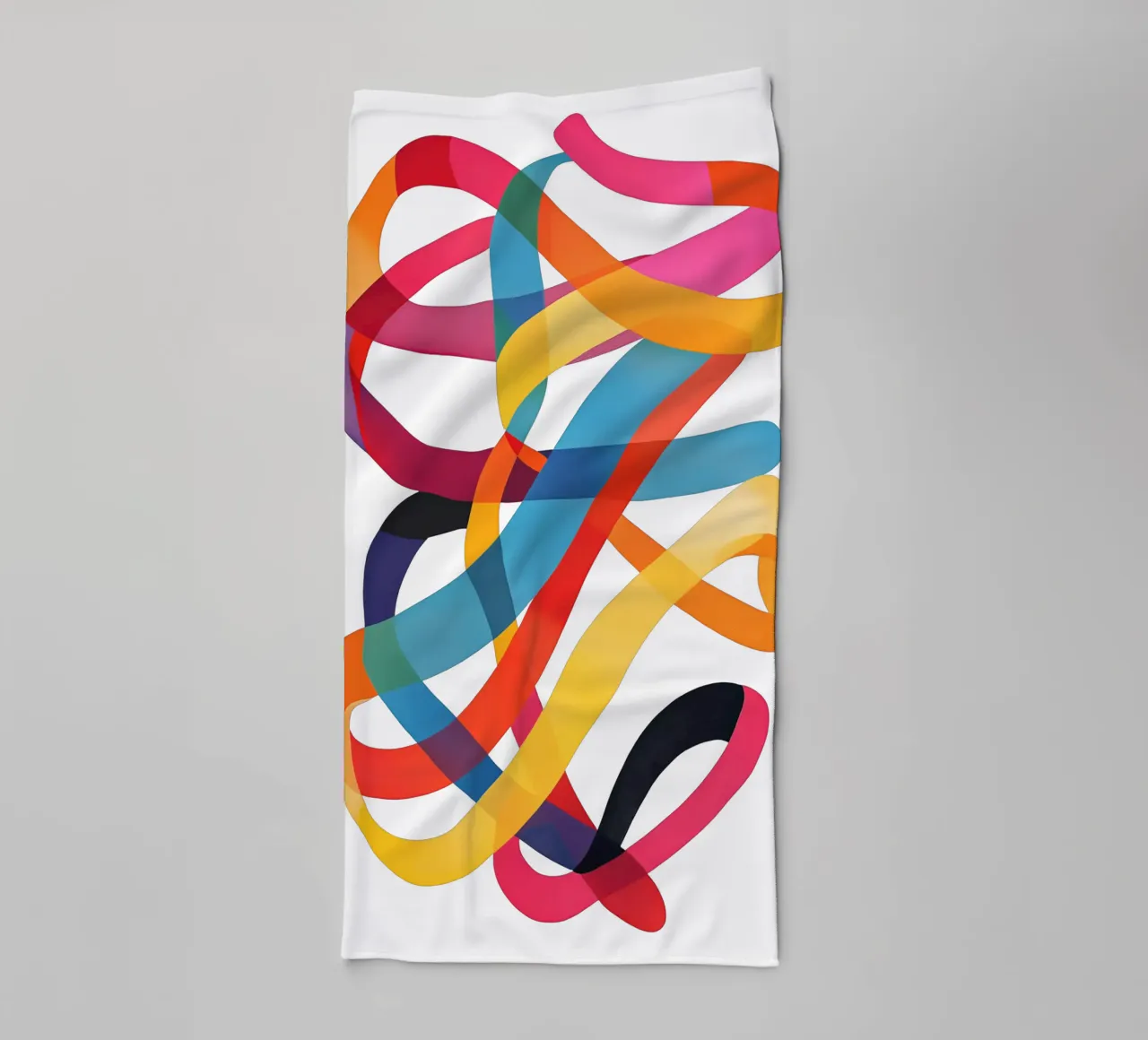 Colour band design | Lightness and dynamism in the room towel by Autofocus