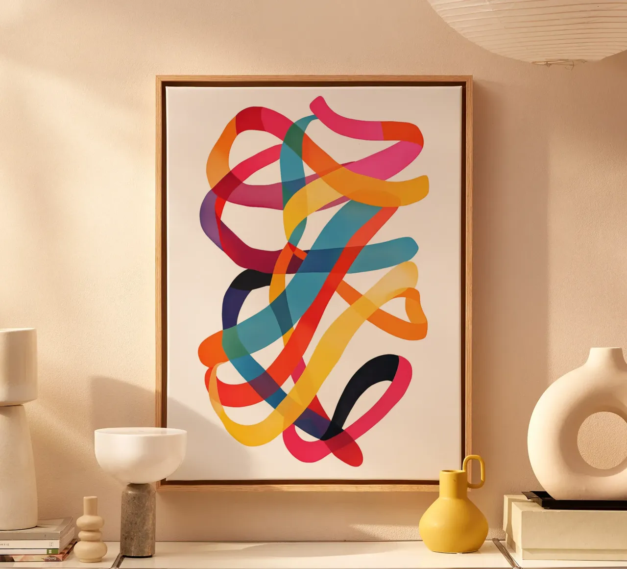 Colour band design | Lightness and dynamism in the room canvas by Autofocus