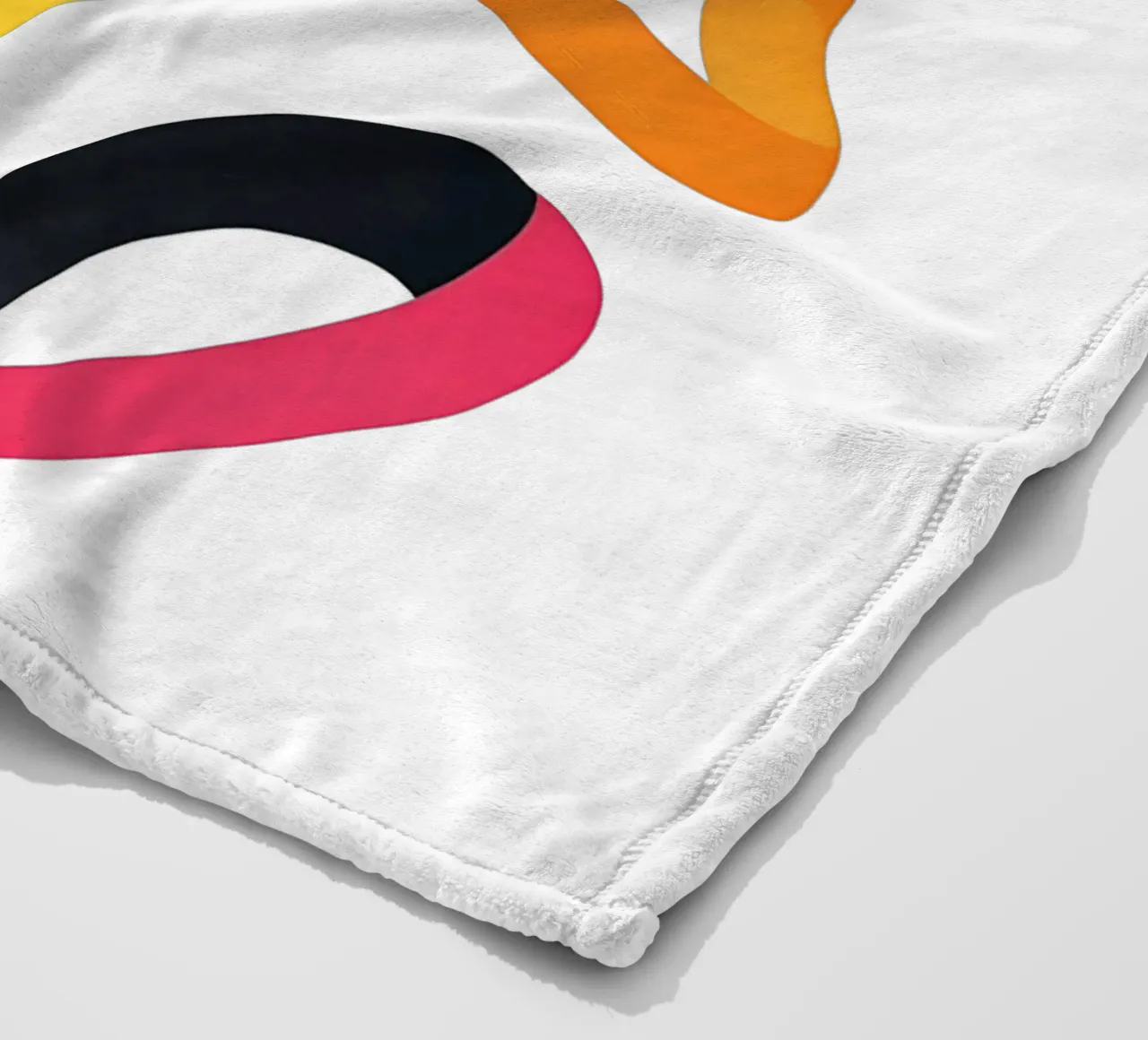 Colour band design | Lightness and dynamism in the room fleece blanket by Autofocus