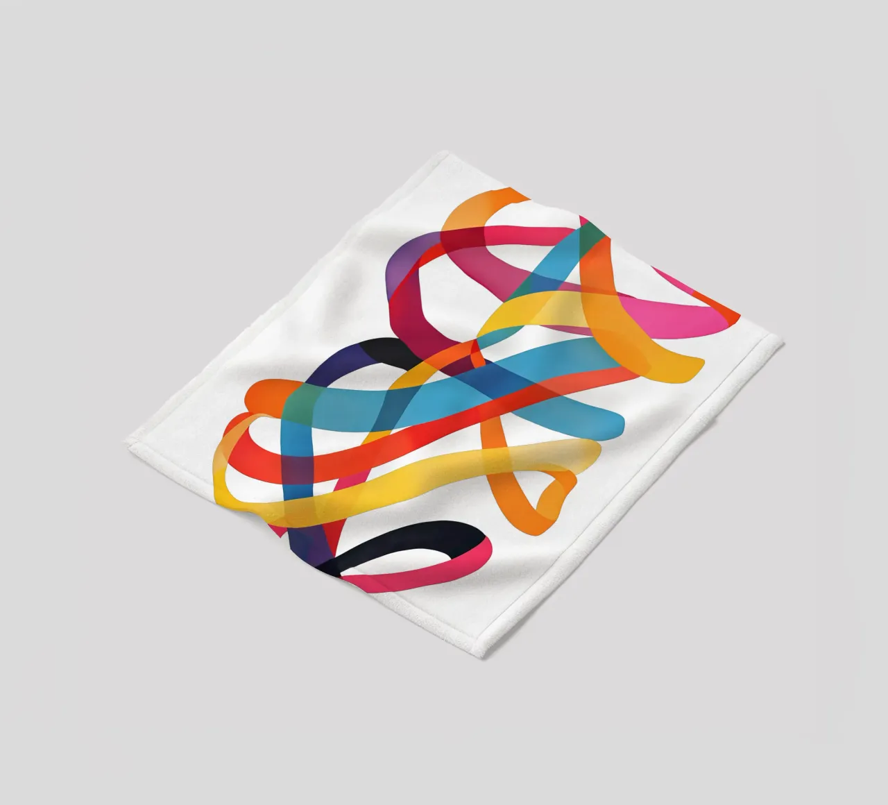 Colour band design | Lightness and dynamism in the room fleece blanket by Autofocus