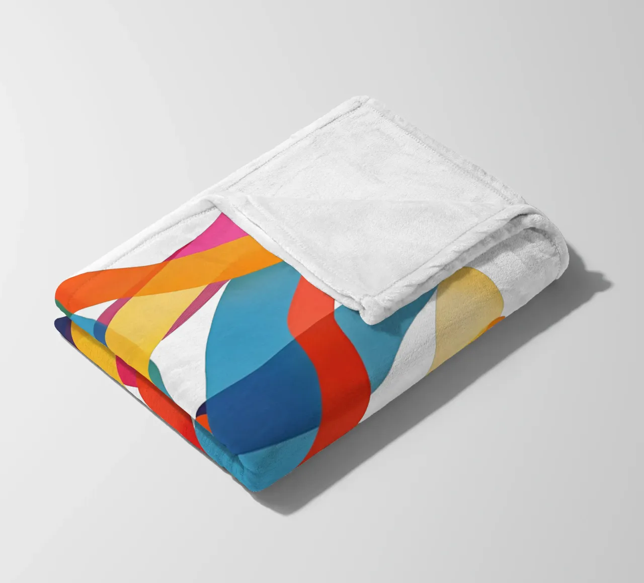 Colour band design | Lightness and dynamism in the room fleece blanket by Autofocus