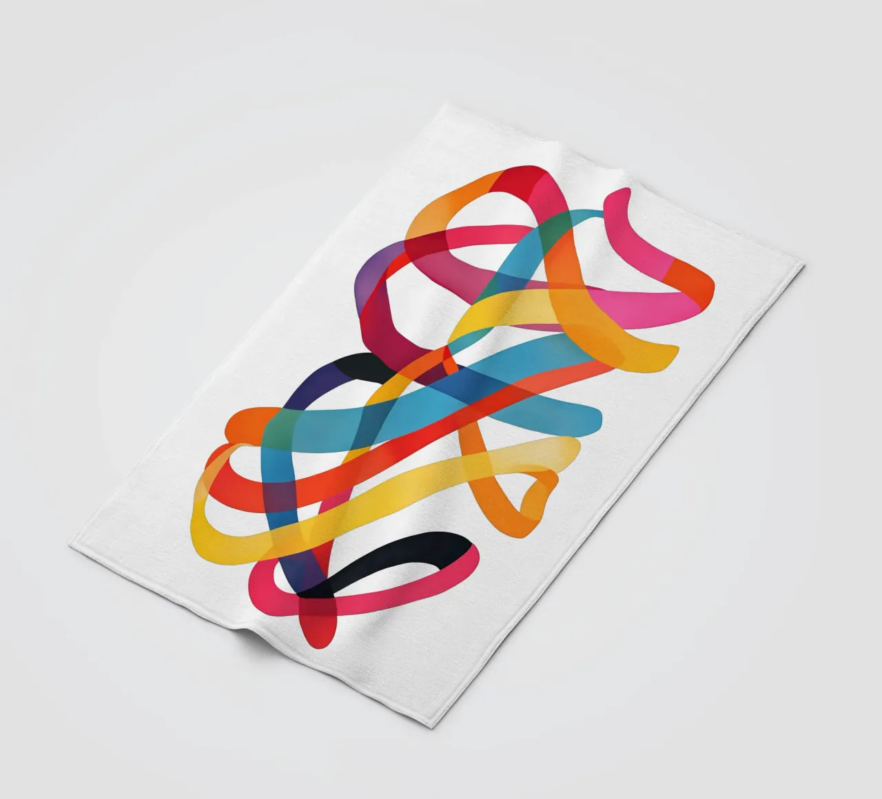 Colour band design | Lightness and dynamism in the room fleece blanket by Autofocus