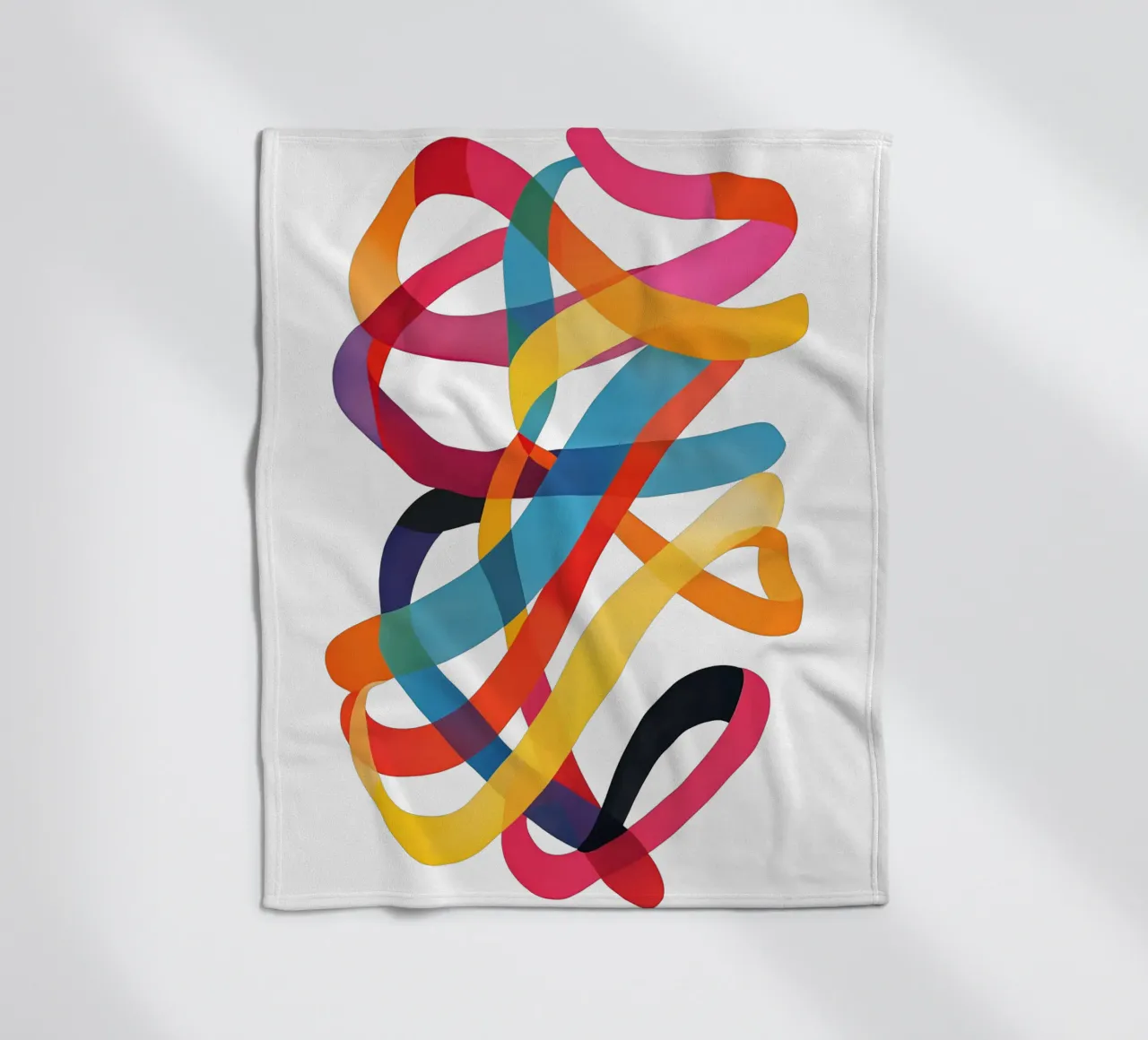Colour band design | Lightness and dynamism in the room fleece blanket by Autofocus