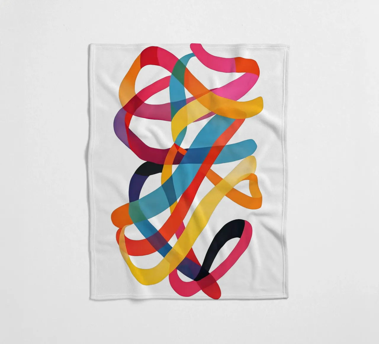 Colour band design | Lightness and dynamism in the room fleece blanket by Autofocus
