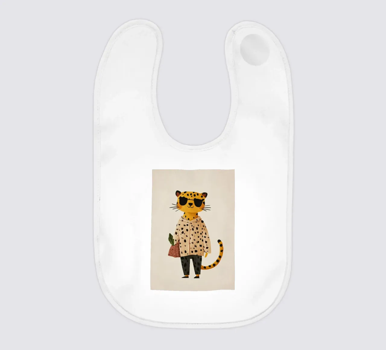 Fashion leopard Babylätzchen von Little Art Lab