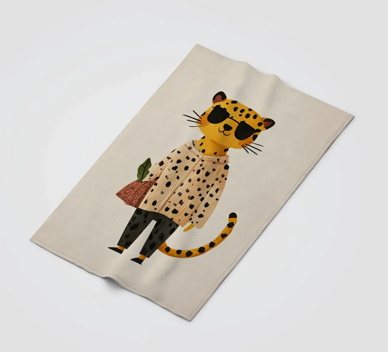 Fashion leopard Fleecedecke von Little Art Lab