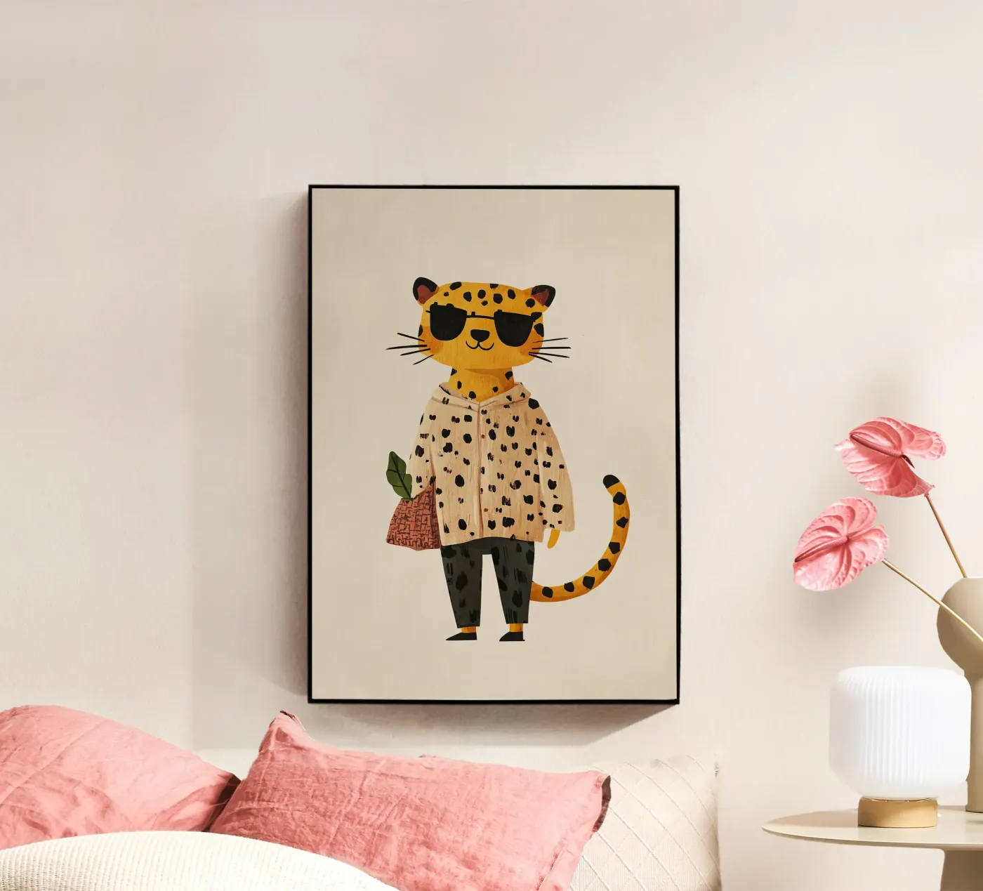 Leopardo alla moda plexiglass da Little Art Lab