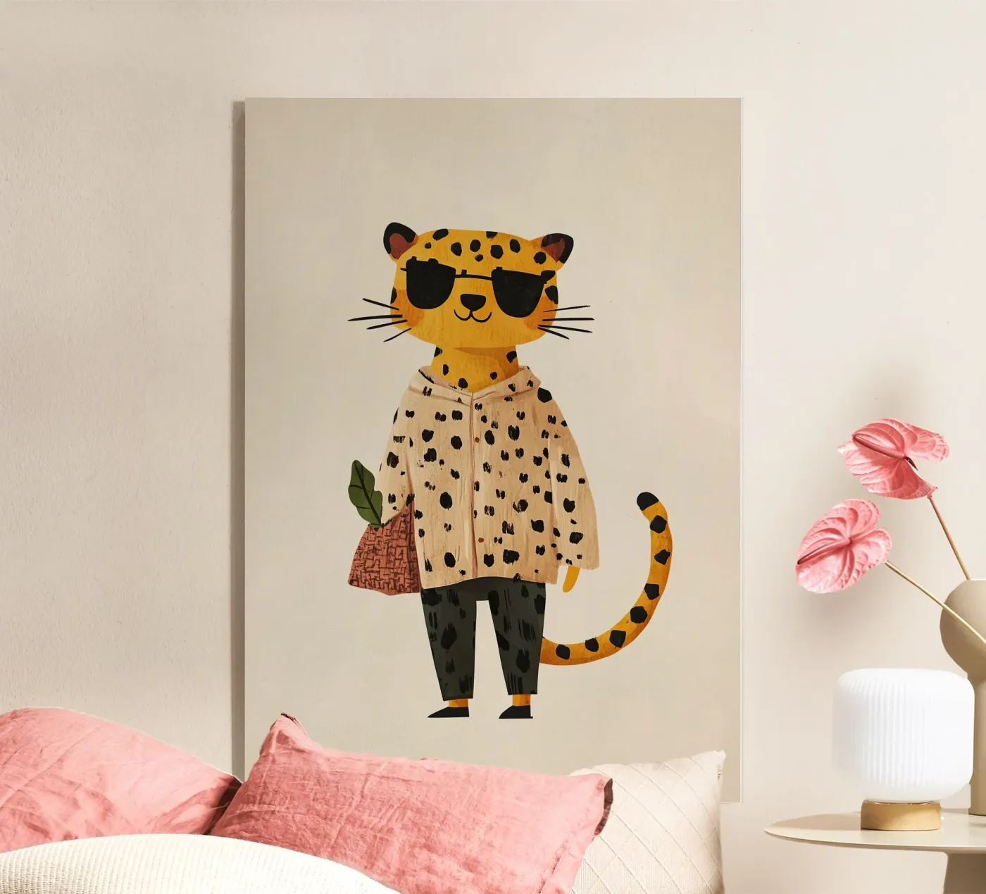 Leopardo alla moda plexiglass da Little Art Lab