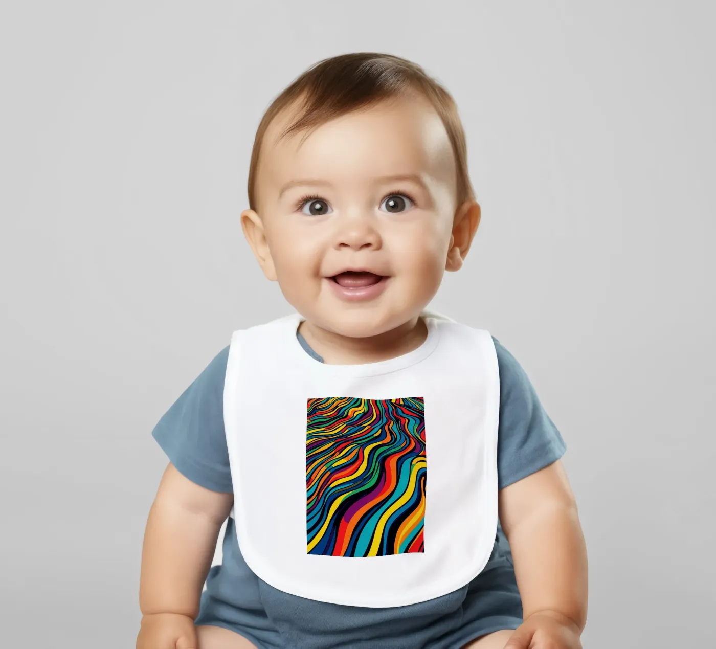 Optical Illusion Stripes Pattern Babylätzchen von Autofocus