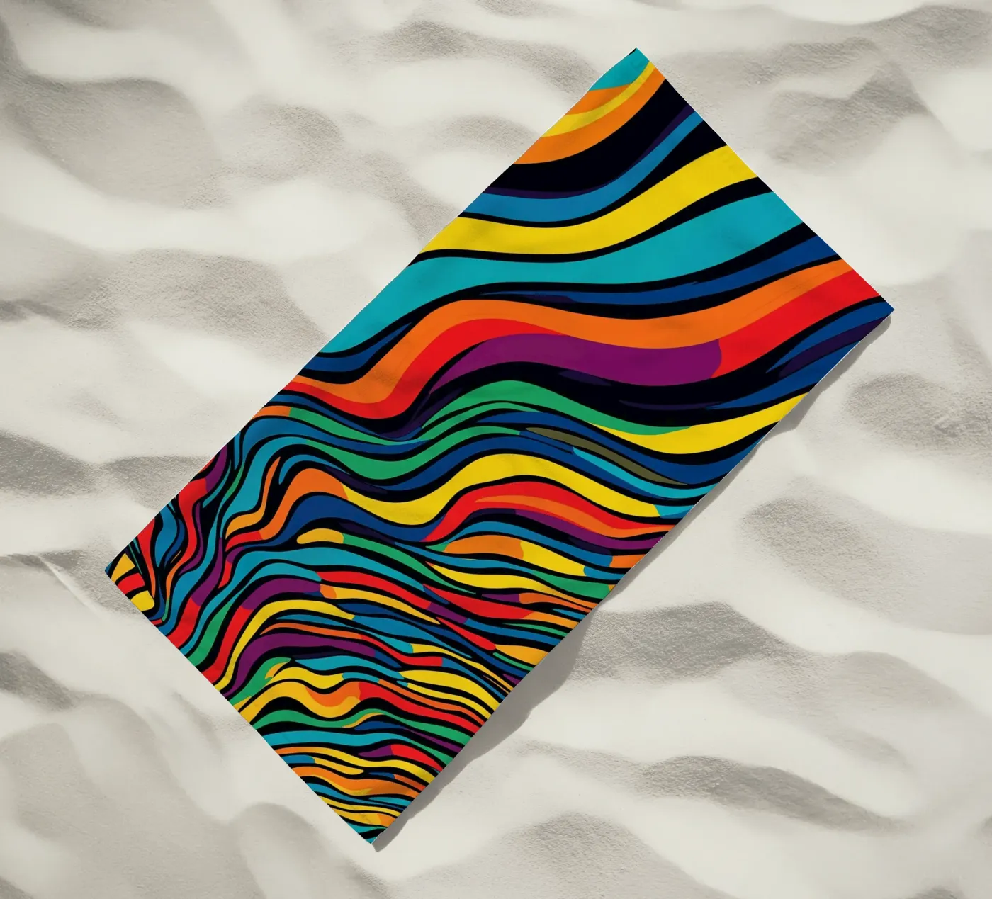 Optical Illusion Stripes Pattern Strandtuch von Autofocus