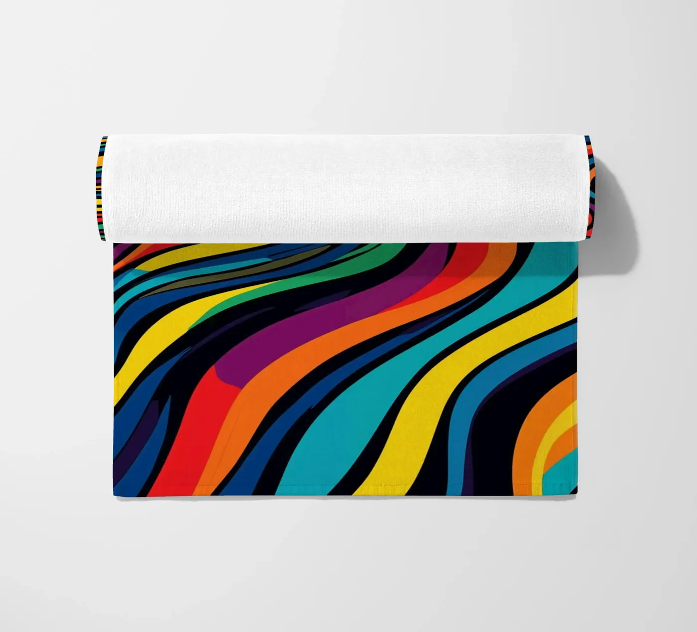 Optical Illusion Stripes Pattern Strandtuch von Autofocus