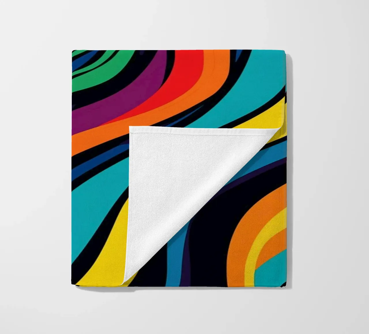 Optical Illusion Stripes Pattern telo mare da Autofocus