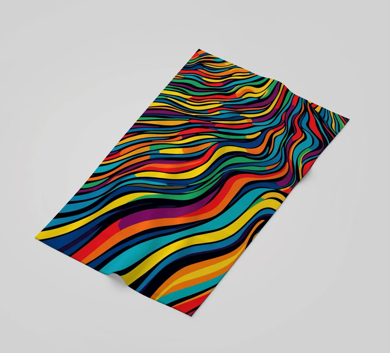 Optical Illusion Stripes Pattern telo mare da Autofocus