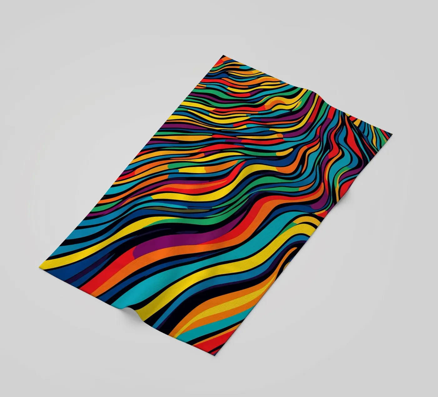 Optical Illusion Stripes Pattern Strandtuch von Autofocus