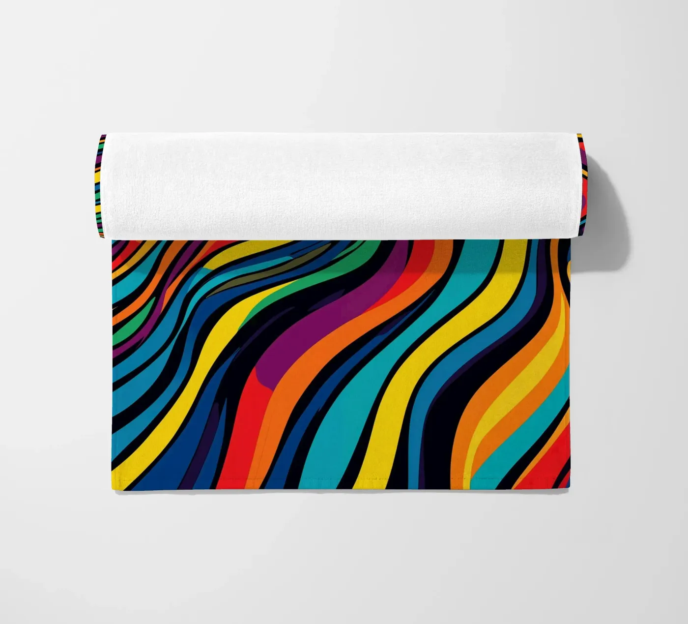 Optical Illusion Stripes Pattern Strandtuch von Autofocus