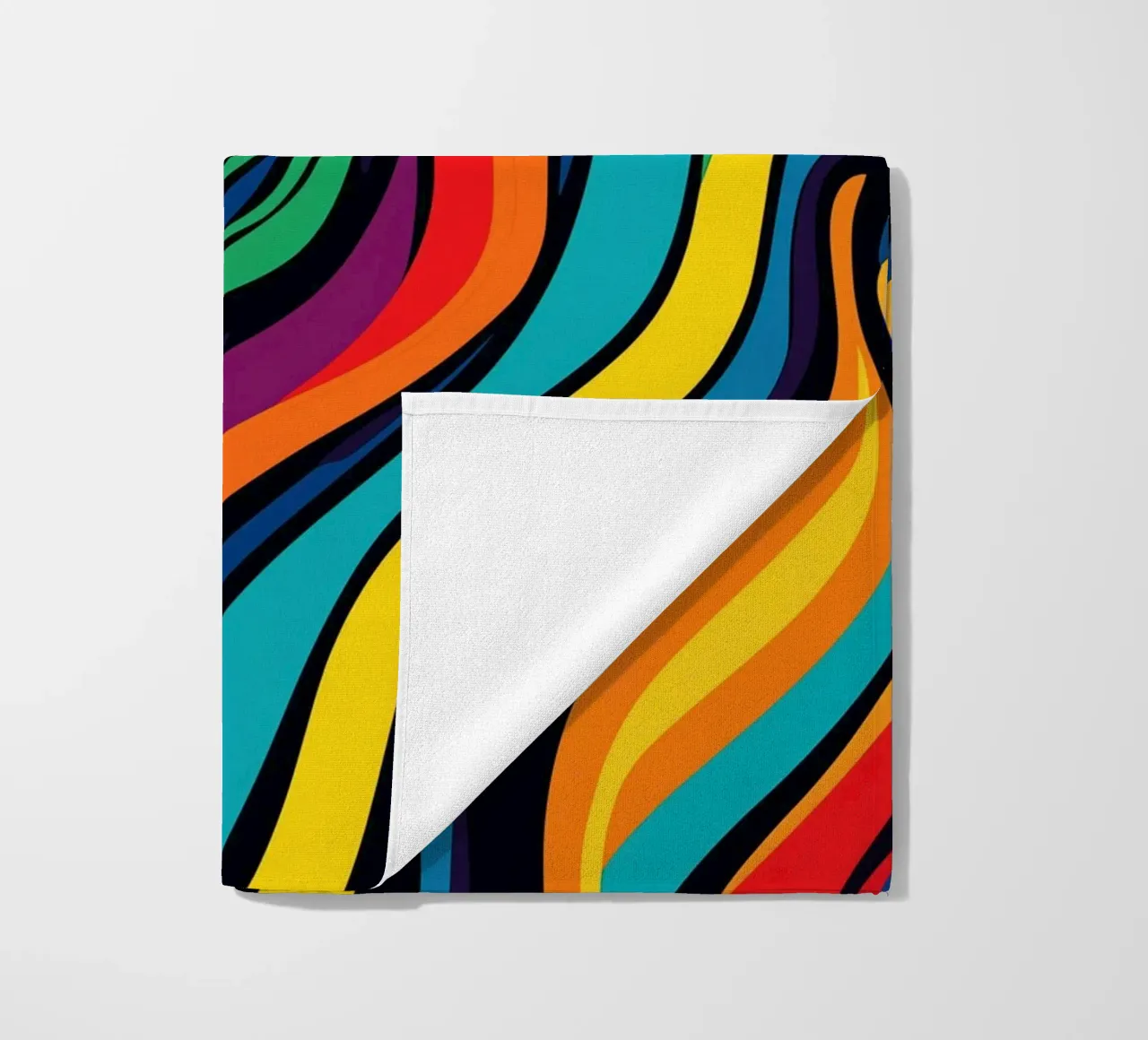 Motivo a strisce a illusione ottica telo mare da Autofocus